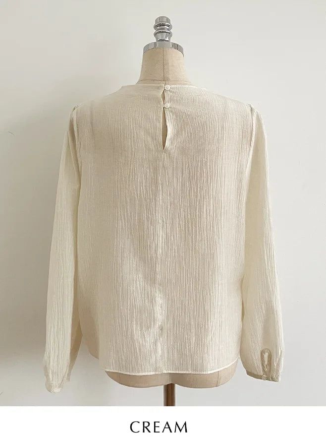 Loha Half-Neck Puff Blouse