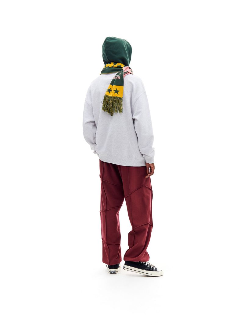 LINE STITCH SWEAT PANTS (BURGUNDY)