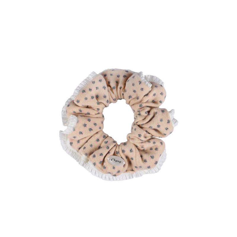 cozing（コジング）の「Mini Lace scrunchie_peach beige（Hair Accessories）」