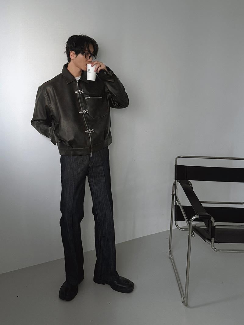 ASCLO Fireman Hook Leather Jacket