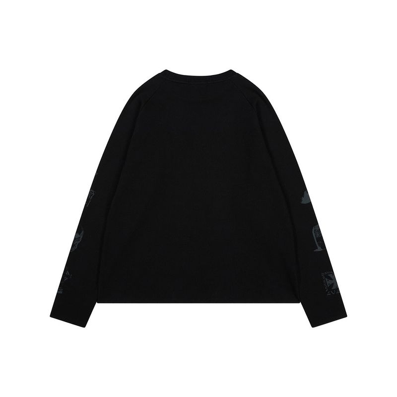 (DUC) BB Graphic Waffle Oversized Long-Sleeve Black