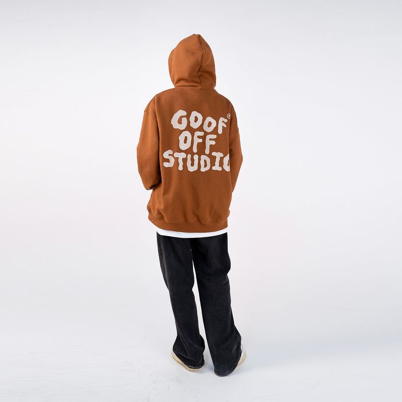 GOOFOFF MAIN LOGO HOODIE - ( Brown )