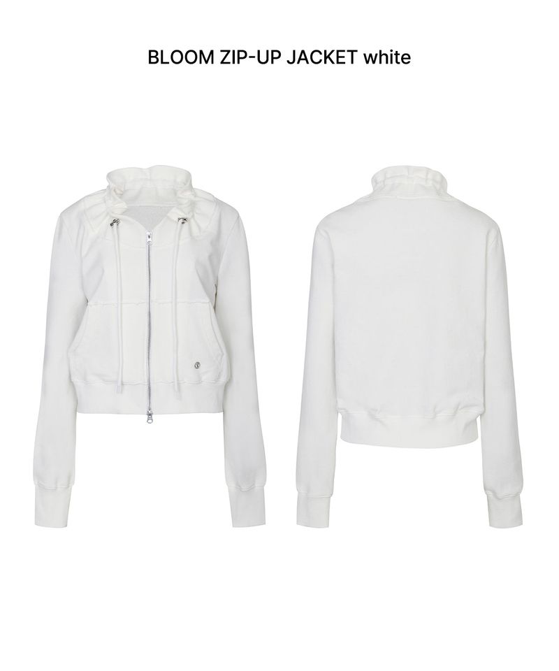 BLOOM ZIP-UP JACKET white