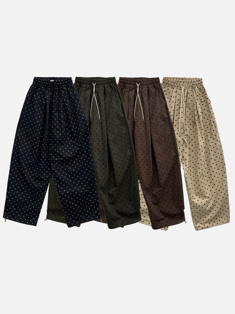 Polka Dot Wide Balloon Pants (2c)