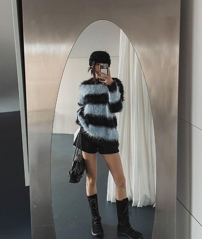 Haze Stripe Mohair Knit