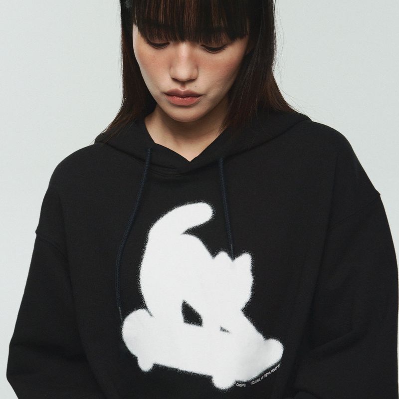 ITZAVIBE（イッザバイブ）の「SKATEBOARDING CAT HOODIE - BLACK（Tops）」