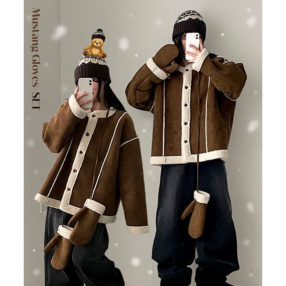hijjoo（ハイチュー）の「Keld Oversized fit Round Mustang, Gloves Set（Jackets/Outerwear）」