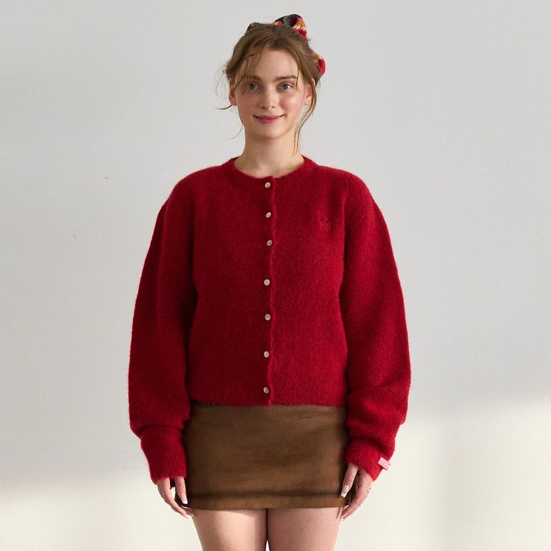 MADPINK（マッドピンク）の「CLASSIC BUTTON CARDIGAN RED（Tops）」