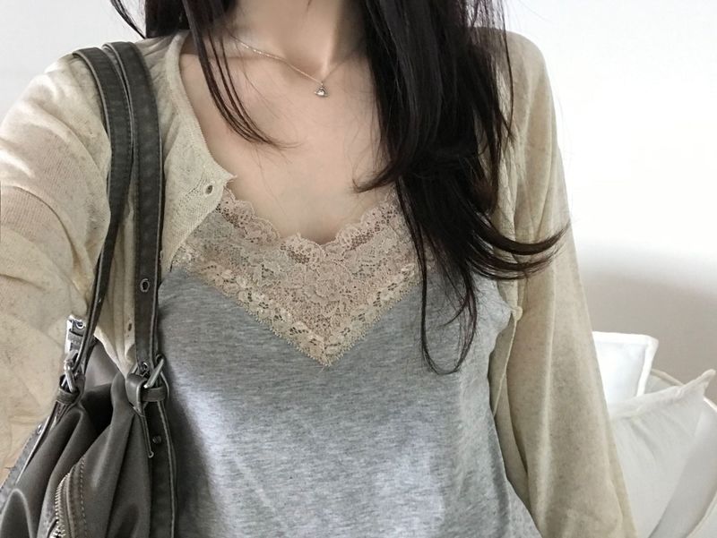 Slash linen round cardigan (4 colors)