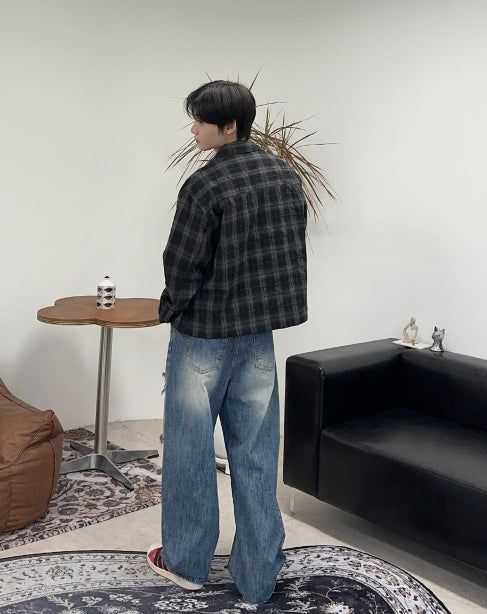 Caen Damaged Wash Denim Pants