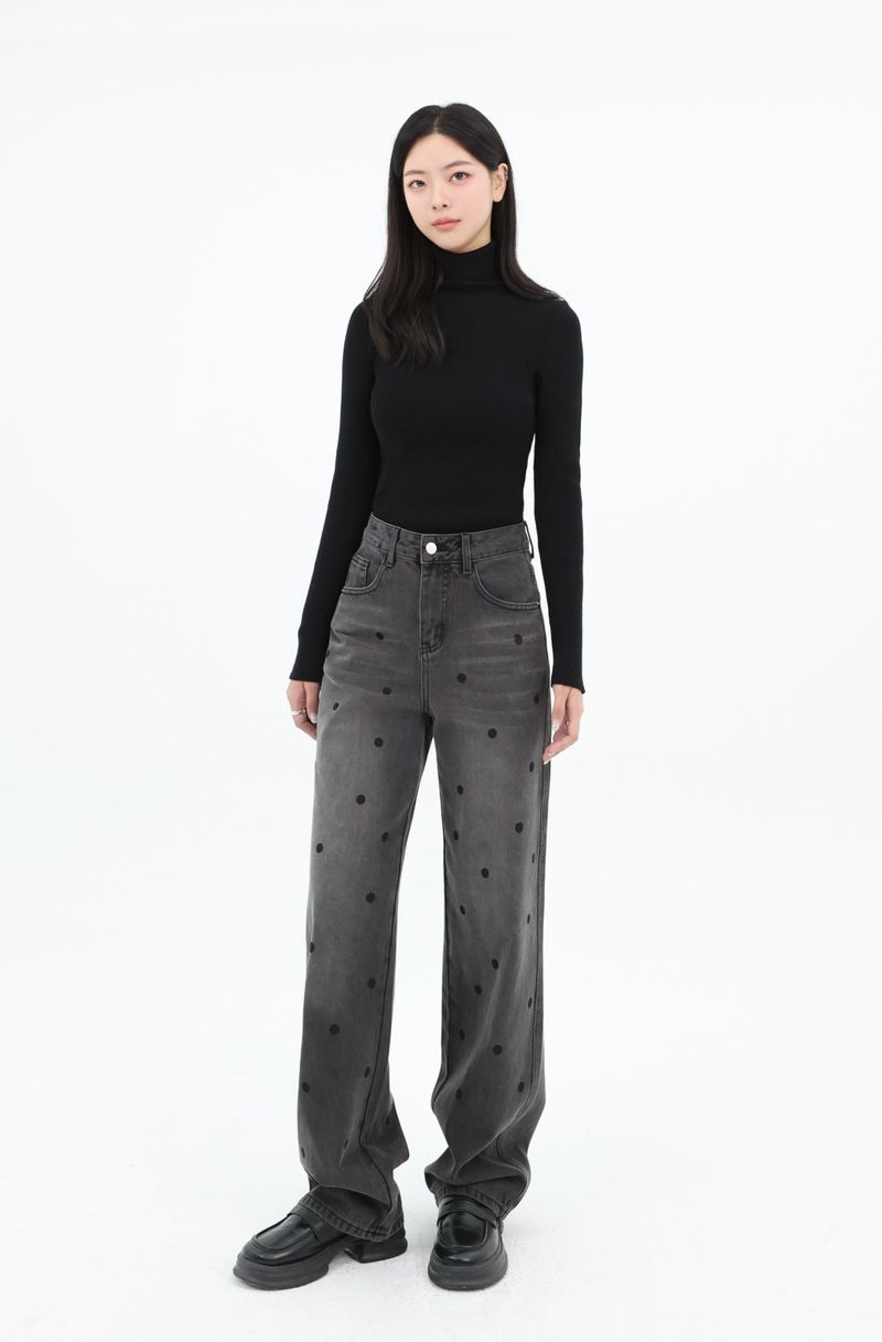 DOT PRINT STRAIGHT DENIM code 26002