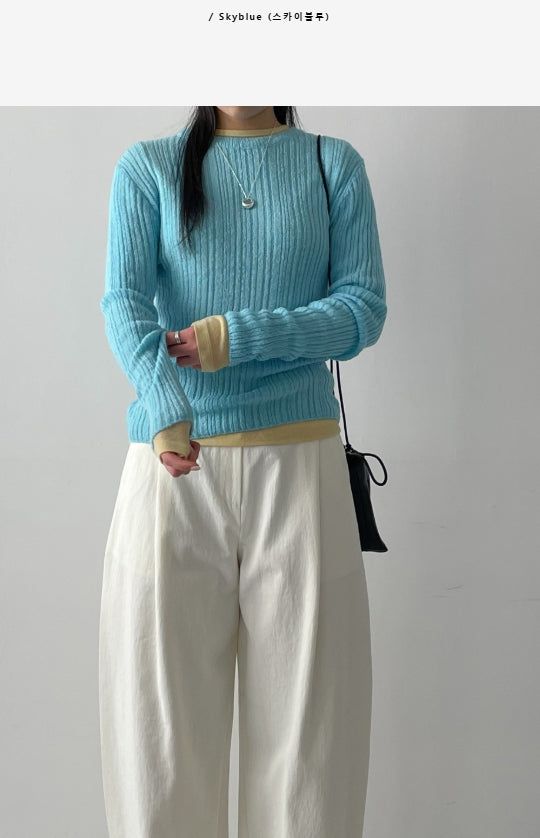 Mamonde Rib Knit T-shirt