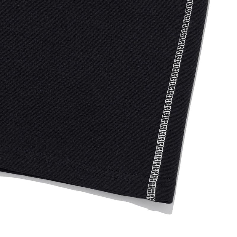 DOODLE CHERRY HALF LENGTH BANDING PANTS [BLACK]