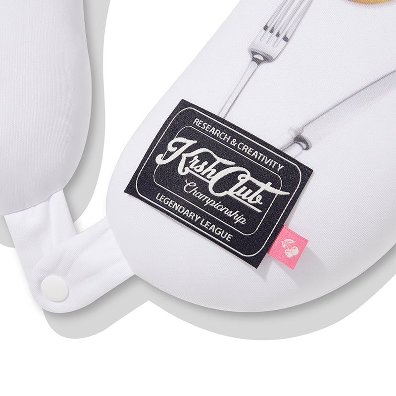 BREAKFAST GRAPHIC NECK PILLOW [WHITE]