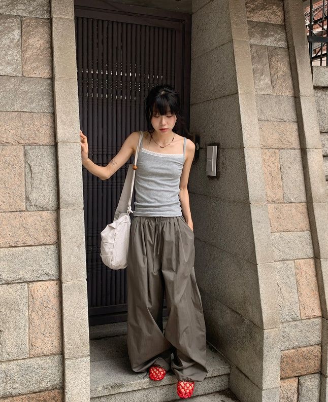 Lanie Summer Wide String Cotton Banding Pants