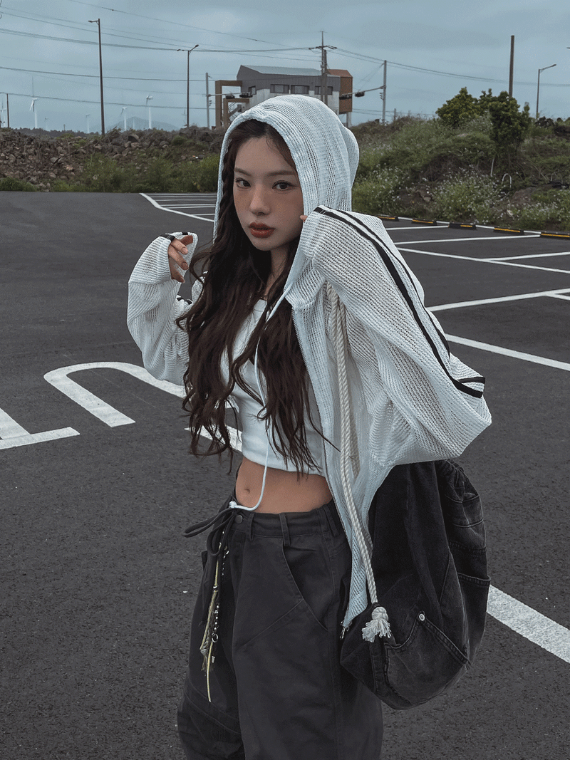 ULAN(ユレン)の「Summer Track Mesh Hooded Zip-Up(Jackets/Outerwear)」
