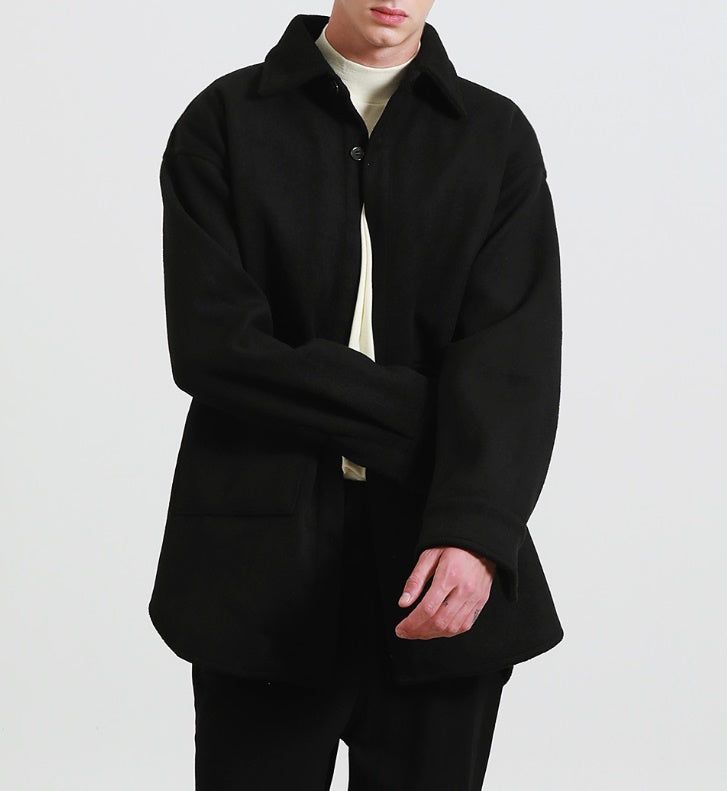 Loosefit Short Wool Mac Coat_2color
