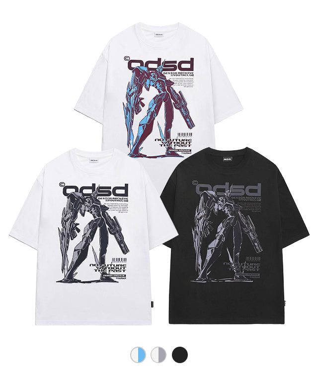 ODDSTUDIO(オッドスタジオ)の「ODSD メカニック グラフィック オーバーフィット Tシャツ / ODSD Mechanical Graphic Oversized Fit T-shirt(トップス)」
