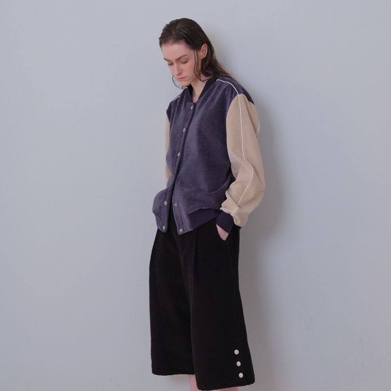 Navy/Cream Two Tone Varsity Jacket