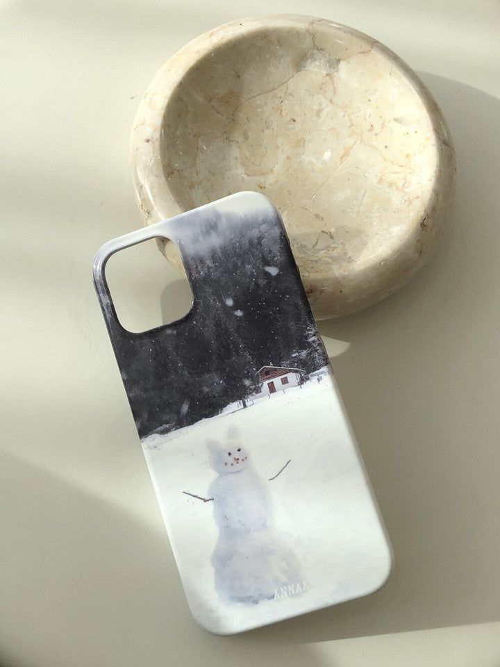 [snowy forest snowman hard case]