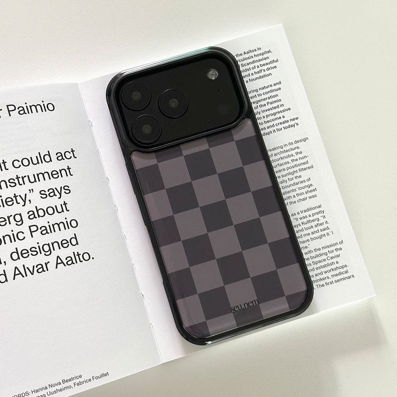 SUN CASE GRAPHIC CHECKER BOARD DEEP GRAY