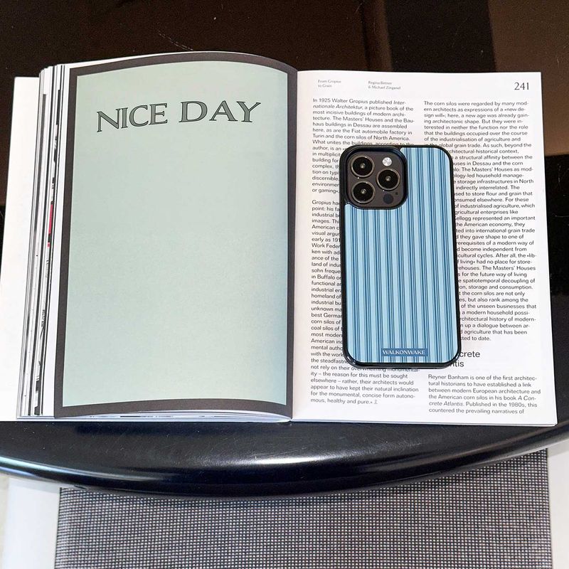 [Magsafe glass] Stripe case(green)