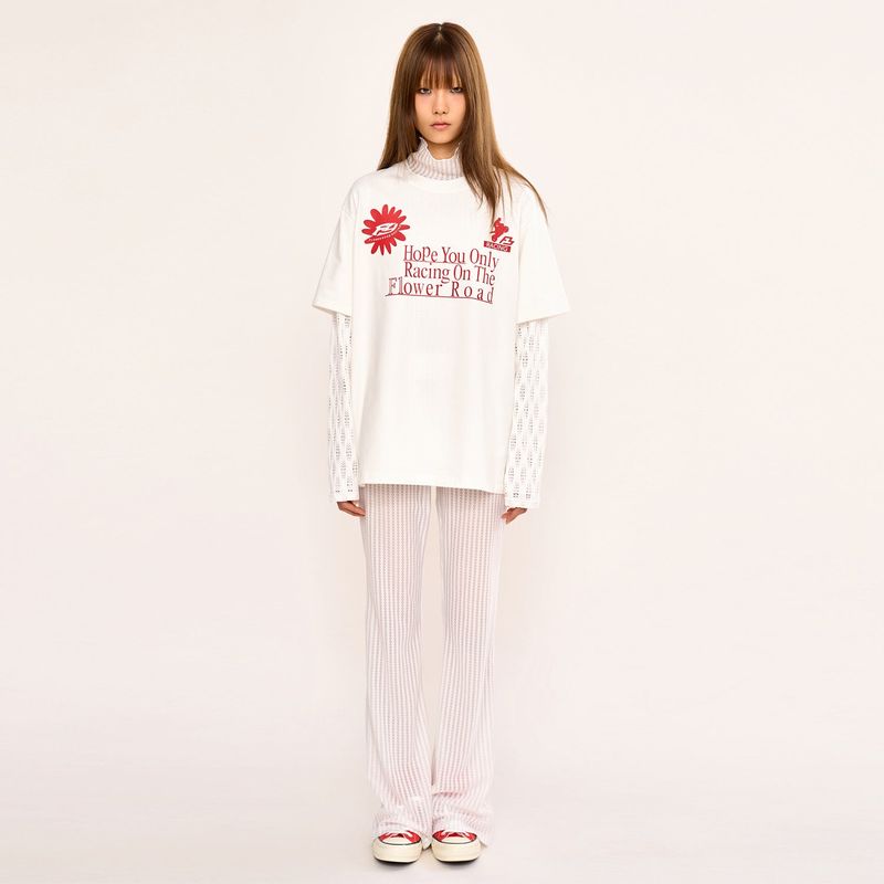 Layered T Shirt - White