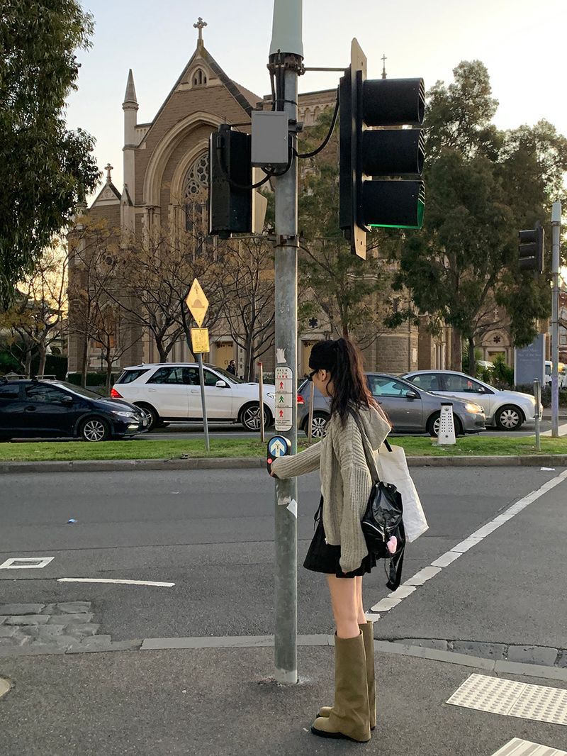 [MADE] Sorbet Twisted Knitted Hooded Cardigan