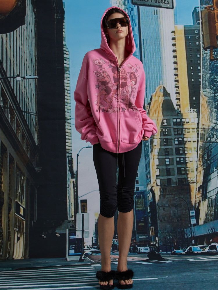 GIRLS ZIP-UP HOODIE