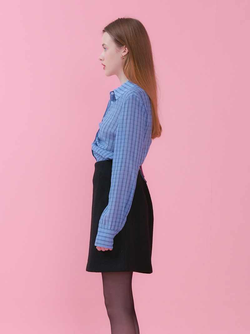 JENNY TWEED MINI SKIRT_BLACK