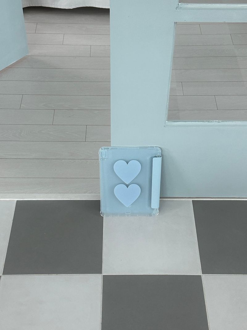 blue heart ipad case