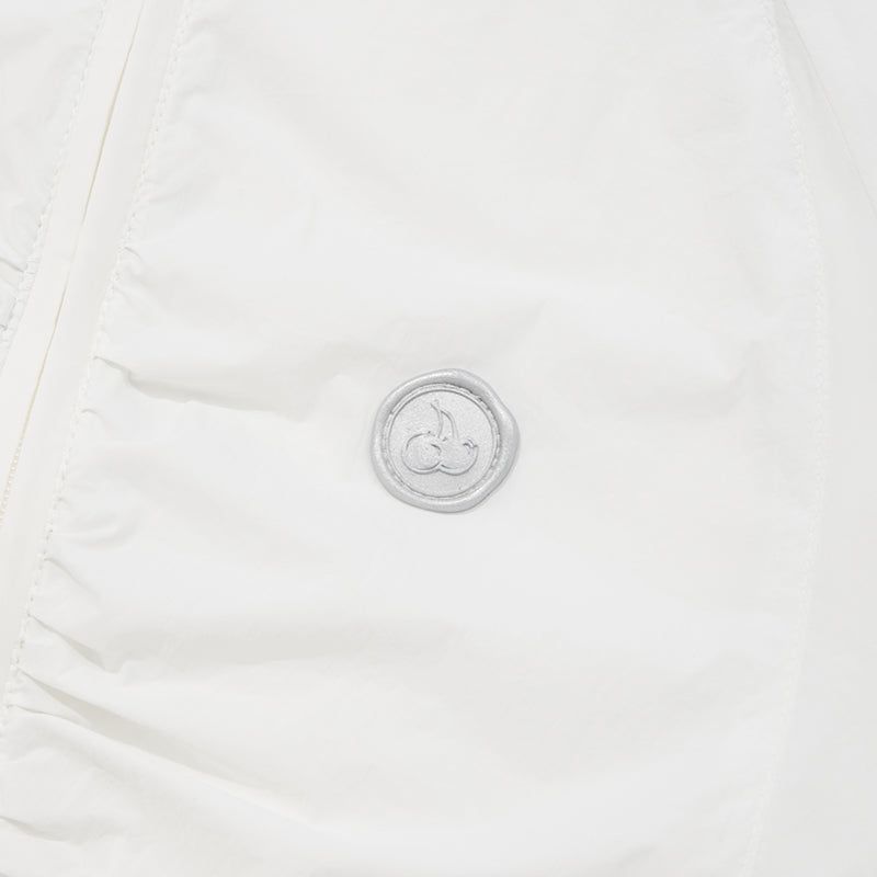 CHERRY STRING SHIRRING WINDBREAKER [WHITE]