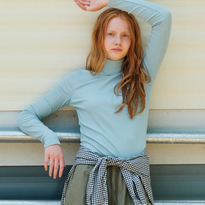 KIRSH（キルシー）の「CHERRY BASIC HALF NECK T-SHIRT [LIGHT MINT]（Tops）」