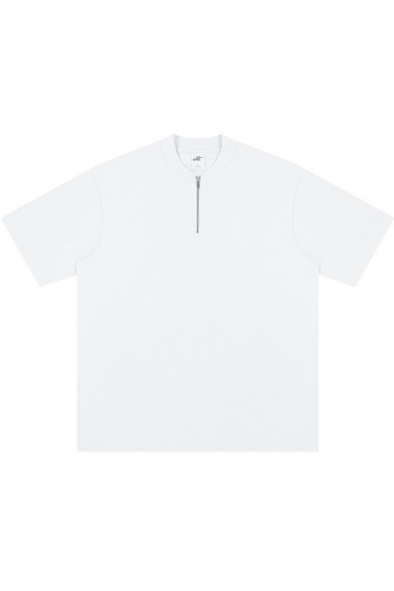 Zip Henley Cotton Tee