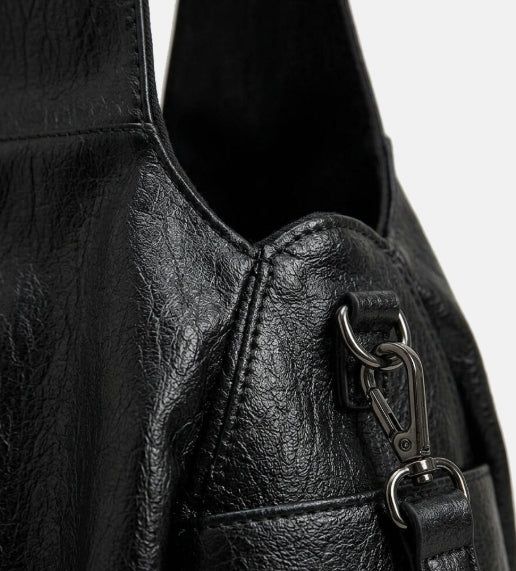 Soft leather over fit shoulder bag