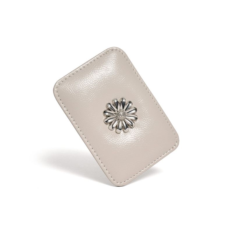 Daisy Slim Mini Transportation Card Wallet Warmgray