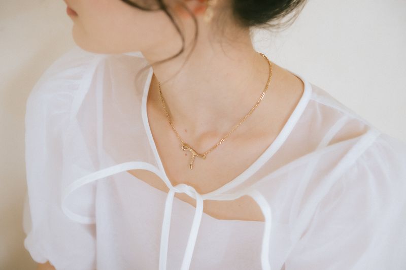 [MADE] Casual ribbon necklace