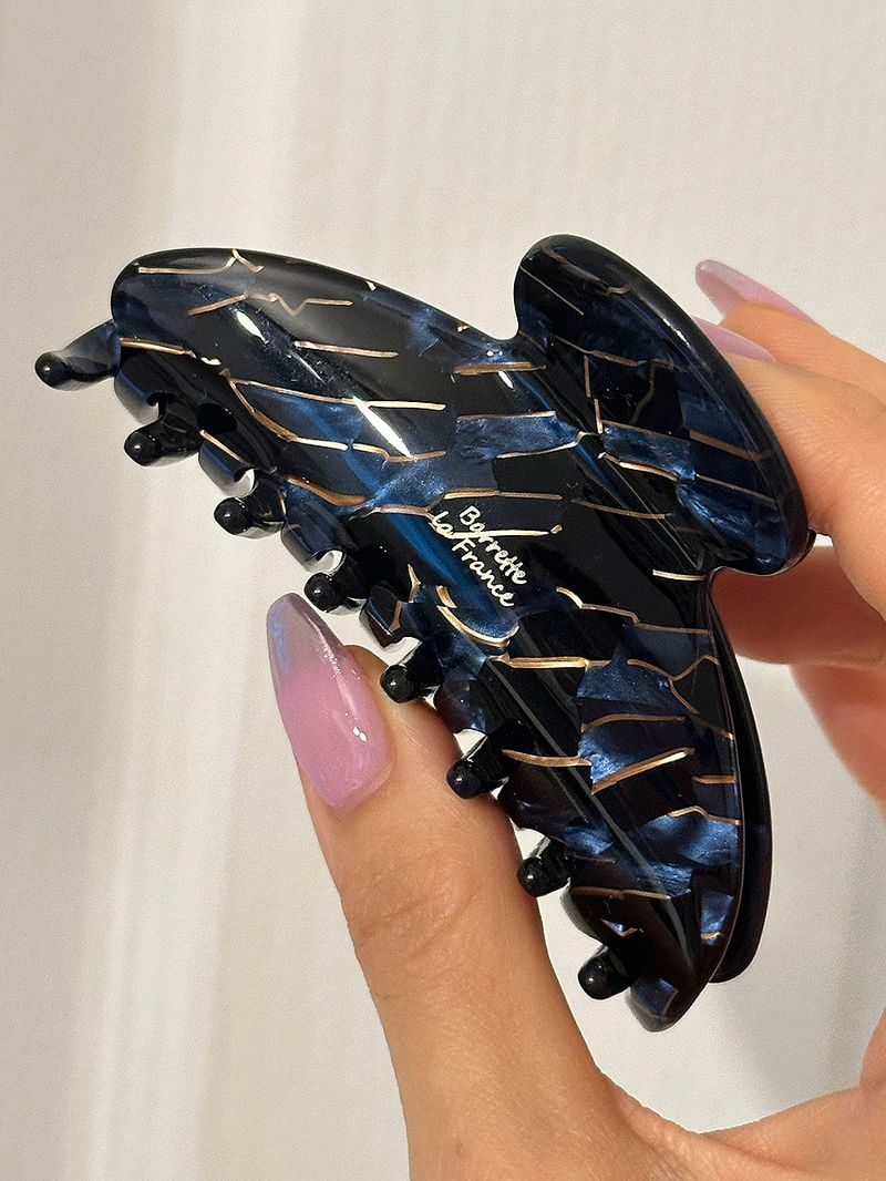 Blue stone hair clip