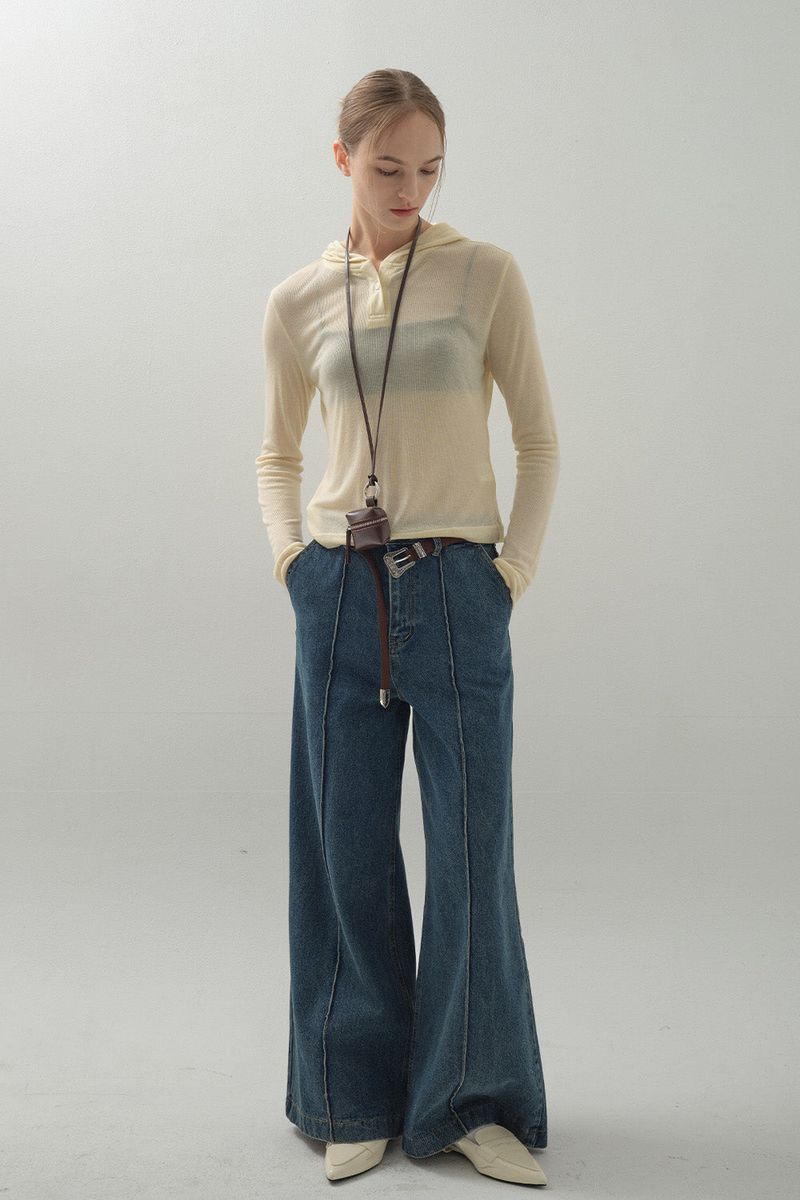 Mild Tencel Hoodie Top_Cream