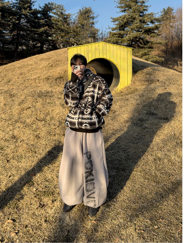 Elk Nordic Shearling Hood Jumper