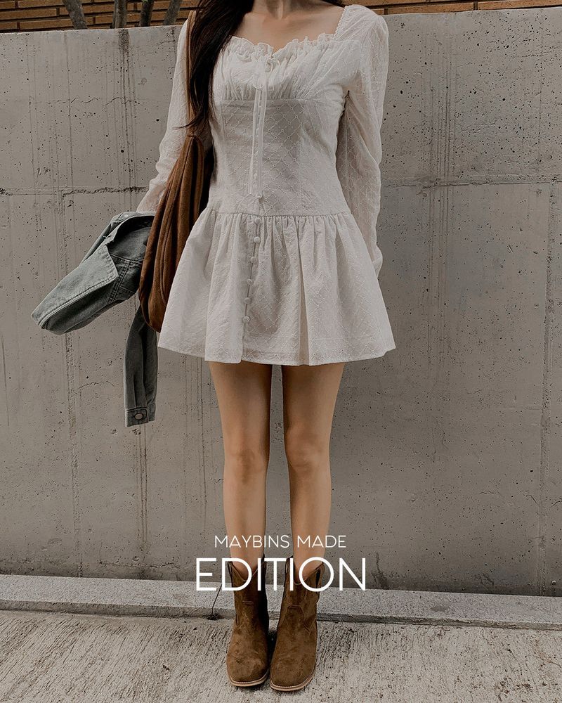 [MADE] Elnne Shirring Mini Dress