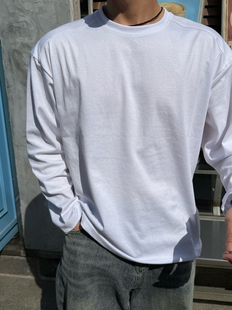 Broad shoulder cut line long sleeeve