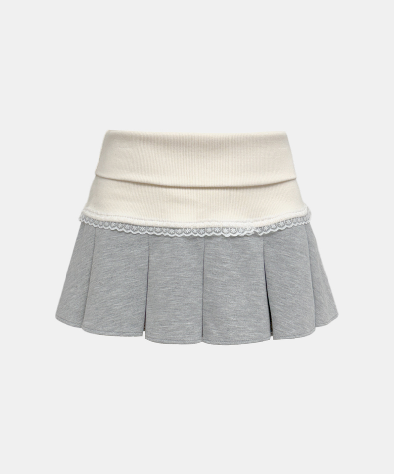 Loing Pleats Lace Skirt