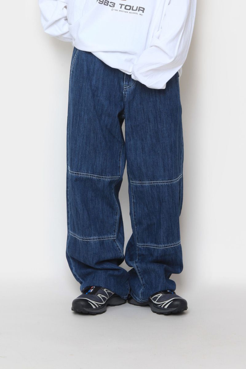 stitch work denim pants