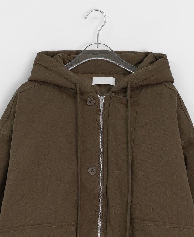 [unisex] Bittori Button Hood Wellon Padding Jumper