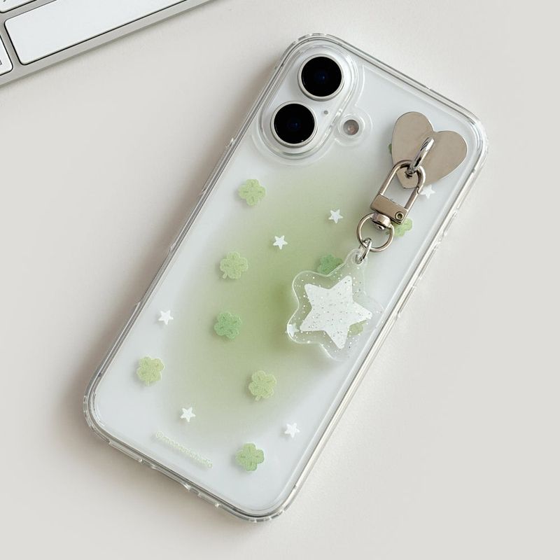 [Gel-hard] Clover pattern Phone case (only case)