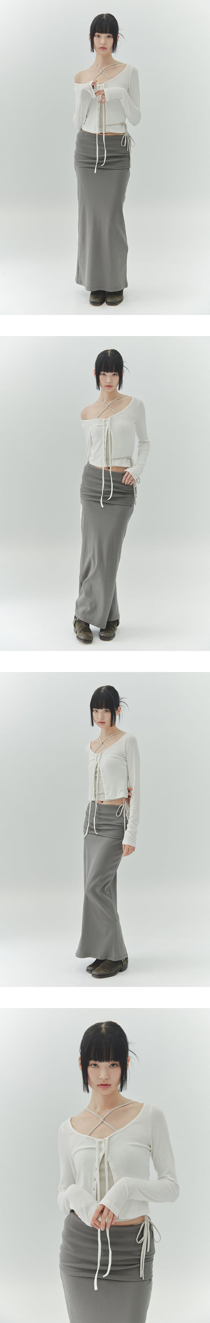 LOWER FOLDING SKIRT charcoal