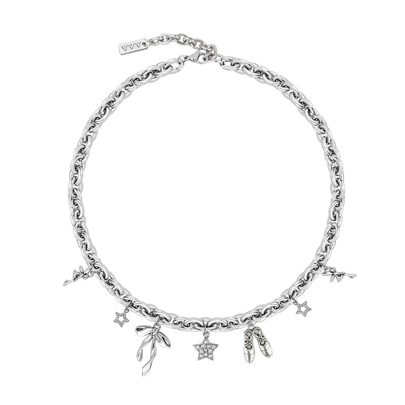 VVV（ブイブイブイ）の「Pointe shoes Ribbon Star Mix Necklace（Accessories）」