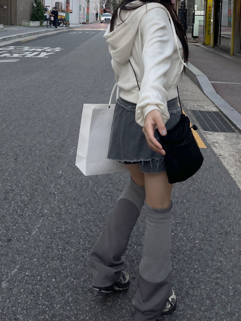 color matching slit leg warmer