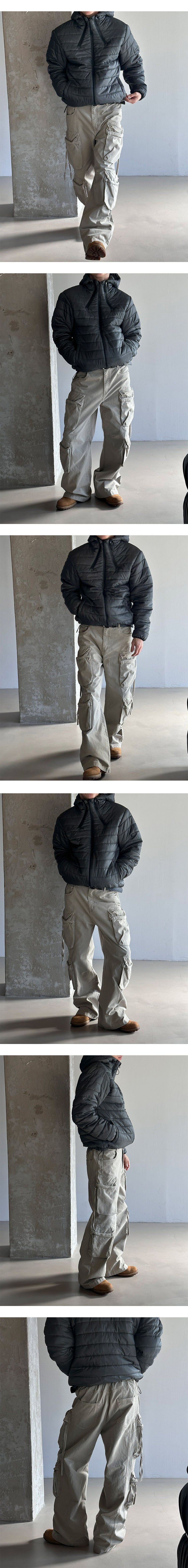 [Unisex] Triple zipper hood padding(4color)